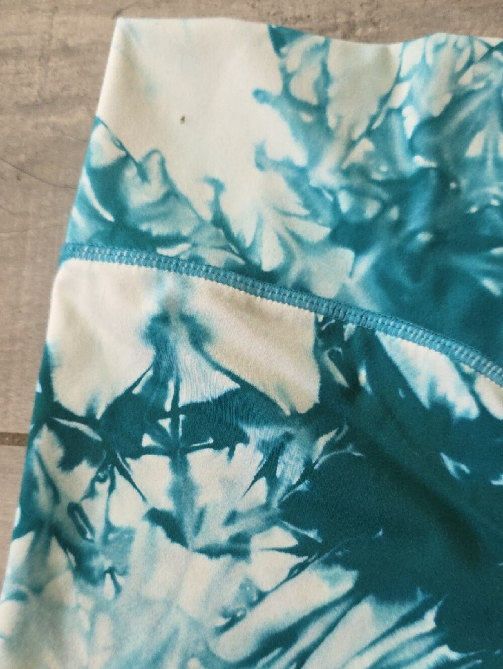 Balance Athletica Teal and White Tie-Dye Bike Shorts - Picture 7 of 10